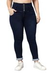 Nifty Women's Denim Stretchable High Waist Plus Size Jeans (NFTYPLS_1265_BLU_34_Blue_34)