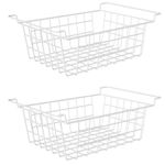 Orgneas 17.5inch Chest Freezer Organizer Bins Deep Freezer Basket Storage Rack Bins Metal Wire Baskets Large Size 2 Packs