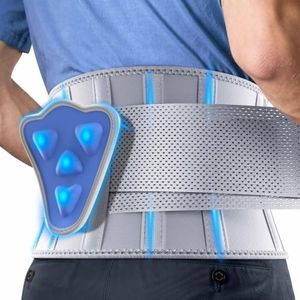 FEATOL Back Brace for Men Lower Back, Lumbar Support Belt- Back Pain, Adjustable Support Straps with Removable Lumbar Pad for Heavy Lifting Work, Grey, Plus Size XXL