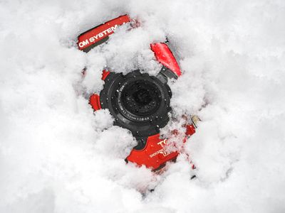 OM SYSTEM Tough TG-7 Red Digital Camera – 12MP Waterproof, 4K, 4x Zoom