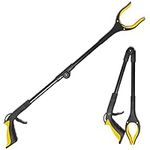 31'' Grabber Reacher Tool Lightweight Folding Trash Picker Garden Nabber 360 Rotating Arm Extension Grabbers Handicapped Accessories Assistive Tool for Grasping for the Elderly (Yellow)