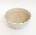 Made in Japan Ripple Ridge Mortar and Pestle Suribachi & Surikogi Set 6.6 Inches for Both Right and Left Handed Ivory Authentic Mino Ware Pottery M88238