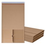 AKAR Book Wrap Mailer (325x250 + 100mm) C4 Postal Boxes for Posting Packaging & Secured Shipping | Protective Corrugated Cardboard Mailer cover from the edges | Perfect for Books, Catalog, Diary (25)