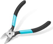 DURATECH 5-Inch Professional Wire Cutter, Wire Snips with CNC Machined Edges, CR-V Thickened Flush Cutter, Ultra-Sharp Small Wire Cutters for Crafting, Electronics, Zip Ties, and Jewelry Making