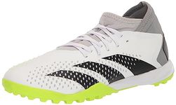 adidas Unisex Accuracy.3 Turf, White/Black/Lucid Lemon, 6