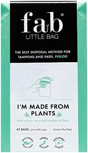 Fab Little Bag Bolsas Higiénicas - Evitan los Olores, No Ensucian, Ecológicas, Se Cierran, Viajan Fácilmente - Paquete de 45 Bolsas Higiénicas Femeninas - Paquete Inicial