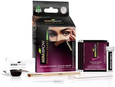 MinaiBrow Eyebrow Color Medium Brown |Natural Spot coloring and Hair Tinting Powder, Water and Smudge Proof | No Ammonia, No Lead with 100% Gray Coverage Up to 30 Applications |Vegan and Cruelty free