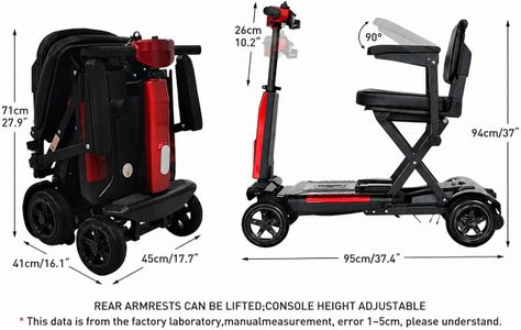 Folding Mobility Scooter, 24kg – Lightweight Portable Electric