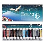 Holbein Irodori Artist Gouache - Winter, Set of 12, 15 ml, Tubes G754