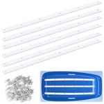 RunNico 6 PCS Sledding Runner Kit, 47'' × 0.9'' Ice Fishing Sled Runner Kit with Screws, Ice Surface Sledding Runner Accessory for Winter Outdoor Sledding Reduce Friction and Drag