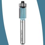 KEENTECH Router Bits 1/4" Shank, Flush Trim Router Bit, Bearing Carbide Tipped Pattern Bit, Template Straight Heavy Duty Woodworking Trimming Cutting Tool for Wood, 3/8" Diameter, 1/2" Depth