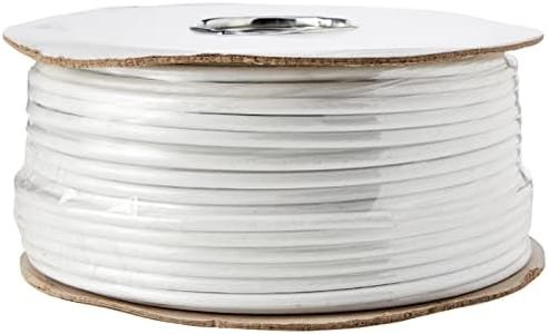Aerials, Satellites et câbles RG6 100 m câble coaxial Digital pour télévision – Blanc