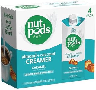 nutpods Caramel Coffee Creamer - Unsweetened Non Dairy Creamer Made from Almonds and Coconuts - Keto Creamer, Whole30, Gluten Free, Non-GMO, Vegan, Sugar Free, Kosher (4-Pack)