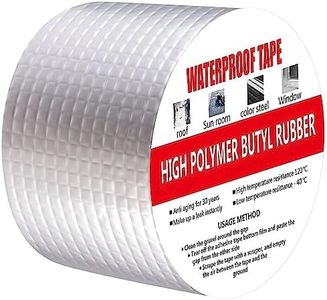 RAYMOX Super Strong Adhesive Waterproof Permanent Repair Aluminum Butyl Tape Rubber Foil Suitable for Roof Leak, surface Crack, Window Sill Gap, Boat Sealing, Home Renovation (5CM*10M)