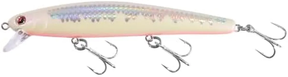 LITTMA—Saltwater Jerkbait, LITTMA Surf Minnow 110, California Surf Fishing, Crankbait Surf Flash Fishing Salt Pro Lure Minnow 110, Pearl Pink Belly Glow Fishing Lures