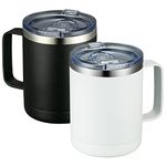 MEWAY 12oz Coffee Mug With Handle 2 Pack Bulk,Stainless Steel Insulated Travel Tumblers With Sliding Lid,Double Wall Vacuum Camping Cup for Hot & Cold Drinks Tea (Mix,Set of 2)