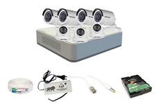 Hk vision 8 Ch HD DVR and 3 Dome -4 Bullet Camera HD Combo Kit; Include All Require Accessories for 7 Camera Installation