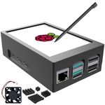 CUQI for Raspberry Pi Display, 3.5 Inch Touchscreen with Raspberry Pi 5 Case, 480x320 TFT LCD 60 FPS Monitor with Mini Fan and Heatsink for Raspberry Pi