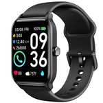 Smart Watch for Men(Answer/Make Call),Alexa Built-in,1.8" Fitness Tracker with Heart Rate Sleep SpO2 Monitor,100 Sport Mode,5ATM Waterproof,Activity Trackers and Smartwatch (Black, 1.8")