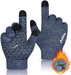 Achiou Winter Gloves for Men Women, Upgraded Thicken Touch Screen, Anti-Slip Silicone Gel, Thermal Soft Knit Lining