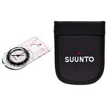 SUUNTO Compass SS021369000 M-3 NH, Northern Hemisphere,White,One Size & Tandem Nylon Pouch Accessories - Black, One Size