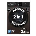 IFB 8 Kg 5 Star, DeepClean® Technology, AI Powered, WiFi, Fully Automatic Front Load Washing Machine (SENATOR MBN 8012 CMS, PowerSteam®, 9 Swirl, Steam Refresh, Inbuilt Heater, Eco Inverter, Mocha)