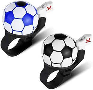 Flintronic 2 Pièces Sonnette de Vélo pour Enfants, Sonnette de Vélo Football avec Sonnettes en Alliage et Bases en Nylon, Sonnette de Guidon de Vélo Sonnette de Sécurité avec Un Son Fort et Clair