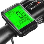 Bike Computer Wireless, Bike Speedometer Odometer IPX7 Waterproof with LCD Backlight Display Screen, Automatic Start/Stop Universal Cycle Computer For Sports/Outdoor/Cycling