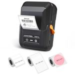SUPVAN T50M Pro Bluetooth Label Maker Machine with 3 Tapes, Wide Waterproof Label, Versatile App with 30 Fonts and 660+ Icons, Inkless Labeler for Home, Kitchen, School, Office Organization, Black