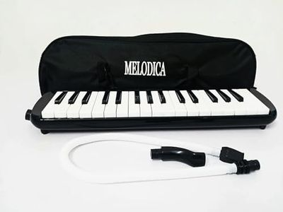 32 Key Piano Style Melodica,Melodica keyboard Pianica Suitable for Teaching and Playing, Melodica Musical Instrument With Carry Bag (BLACK)