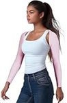 Sun Shawl Cooling Sleeves - Golf UV Shawl Arm Sleeves - Arm Covers for Women - Shawl Golf Sun Sleeves for Sun Protection, Pink, Small