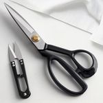 Handi Stitch Dressmaking Scissors with Thread Cutter - Heavy Duty Sharp Fabric Scissors - 20cm/8 Inch Sewing Scissors for Fabric Cutting, Tailoring & Altering Clothes - Paper Scissors