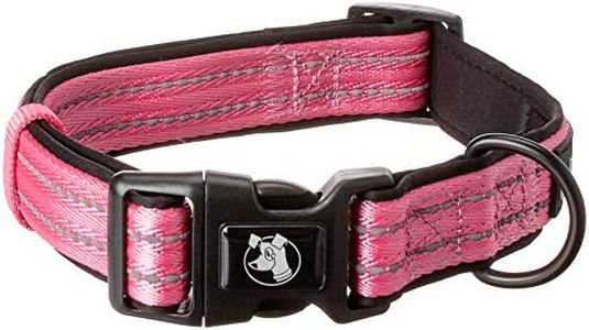 Alcott Adventure Reflective Dog Collar, Pink Large