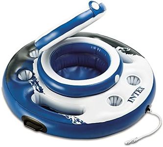 Intex Mega Chill Swimming Pool Inflatable Floating 24 Can Beverage Cooler Holder for Swimming, Boating, Tubing, BBQ's and More, Blue