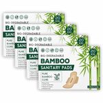 ELON Bio-Bamboo Sanitary Pad | Pack Of 80 Pads | XXL-330mm | Pure Bamboo Base, Rash-Toxin-Irritation Free, High Absorbent, Heavy Flow, Extra Long Day-Night Napkin For Women, Anti-Bacterial