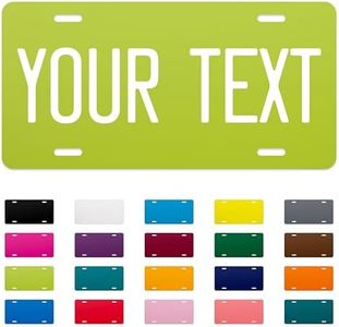 ExcelMark Custom License Plate for Front of Car – Personalized Car Tags – 6" x 12" Universal Fit (Pear Green)