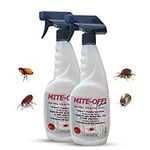 Multi-Mite Flea Mite Pyrethrum Spray 2 X 500ml MITE-OFF! ALL Mite Killer - Bed Bug, Carpet Moth Ready to Use LARGE SPRAY Residual Killing 7 days - 100% Natural Product