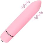 BGMKE Quiet Waterproof Bullet Rod Soft Silicone Toys Powerful Mini Stick Massage Ball for Women Pleasure, Personal Mini Travel Bullet Tool for Men and Women, Electric Handheld Play Frosted (Pink)