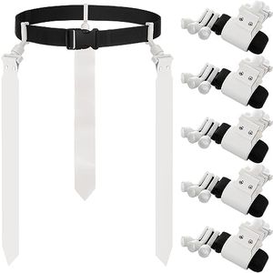 Junkin 6 Players Flag Football Belts and Flags Set Adjustable Football Belt for Youths Kids Teens Adults Training Equipment, White