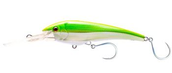Nomad Design DTX Minnow 110 with Patented Autotune System - Distressed Baitfish Swimming Action, Hydrospeed Belly Eyelet for Faster Trolling