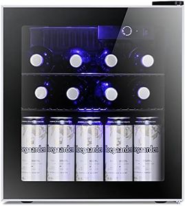Antarctic Star Mini Fridge Cooler - 60 Can Beverage Refrigerator Glass Door for Beer Soda Wine – Glass Door Small Drink Dispenser Clear Front Removable for Home, Office Bar (1.6cu.ft)
