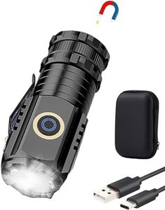 Clearhill Mini Flashlight,USB C Rechargeable Magnetic Flashlight with Clip -2000 Lumens Powerful Pocket Flashlight with 5 Light Modes, Small Flashlight for EDC,Camping,Hiking and Emergency(S350)