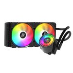 Ant Esports ICE-240 240mm Addressable RGB 2600RPM AIO I CPU Liquid Cooler - Black I Support Intel - LGA115X/1200/1700/1366/2011/2066, AMD - FM1/FM2/AM2//AM2+/AM3/AM3+/AM4/AM5