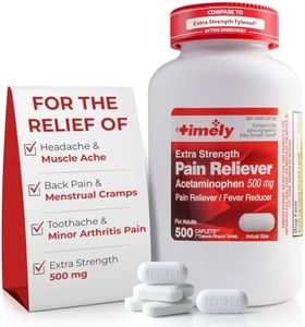 TIME-Cap Labs 500 Caplets Extra Strength Acetaminophen 500mg - Pain Reliever & Fever Reducer for Adults, Helps with Headaches, Backaches, Muscle Pain, Toothaches, Arthritis & Menstrual Cramps