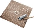 iDesign Pebblz Plastic Suction Non-Slip Bath Mat for Shower, Bathtub, Stall, 22" x 22", Amber Brown