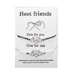 ShiQiao Spl Best Friend Bracelet for Bff Gifts for Women Girls Birthday Christmas Gifts for Besties Matching Bracelets 2 Pcs