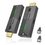 Wireless HDMI Transmitter and Receiver, 2.4G/5G HDMI Wireless 4K Decode 1080P Output Plug & Play for Streaming Video and Audio from Laptop/PC/TV Box to Monitor/TV/Projector (30m)