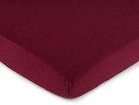 SheetWorld 100% Cotton Jersey Fitted Crib Toddler Sheet 28 x 52, Burgundy, Made in USA