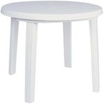 Compamia Ronda 36" Round Resin Patio Dining Table in White, Commercial Grade