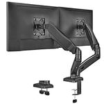 PUTORSEN Dual Monitor Stand for 17-32 inch Flat & Curved Screens, Height Adjustable Dual Monitor Arm Desk Mount, 8kg/arm, Tilt Swivel Rotate, VESA 75/100mm